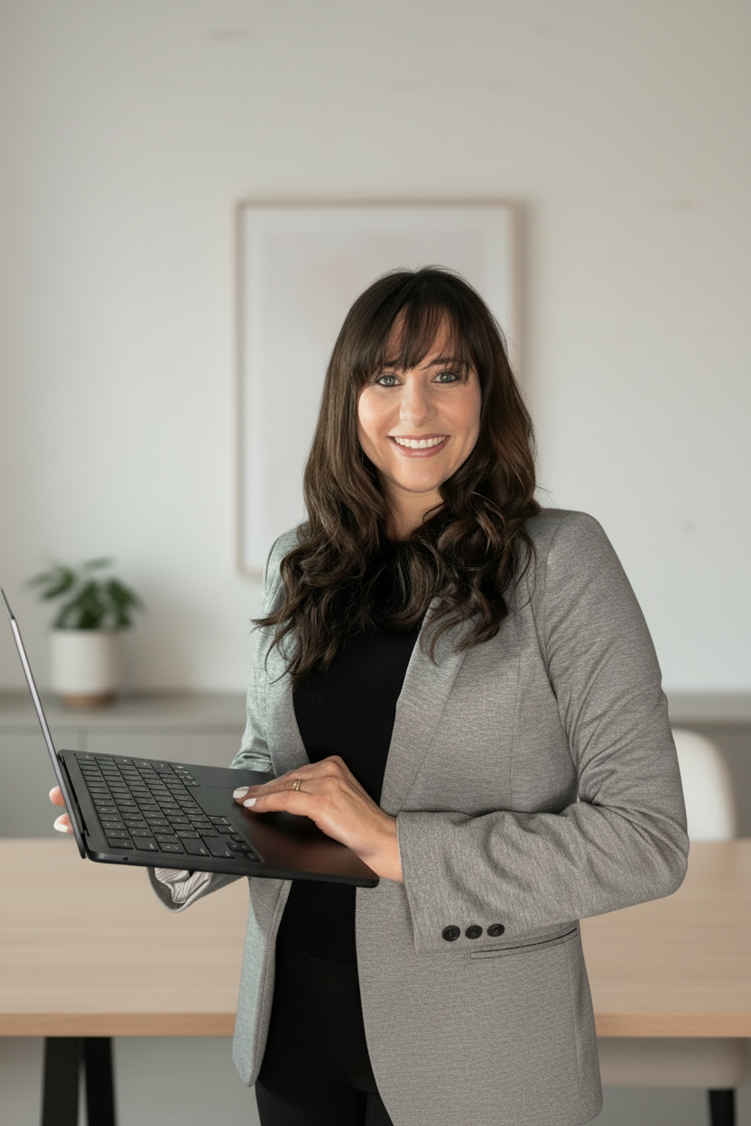 Imagen profesional con fondo minimalista